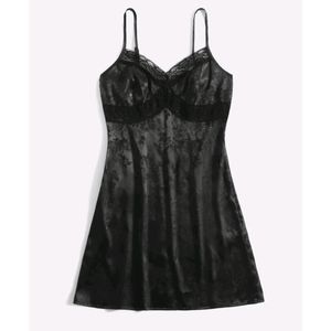 Lace Trim Jacquard Satin Cami Dress